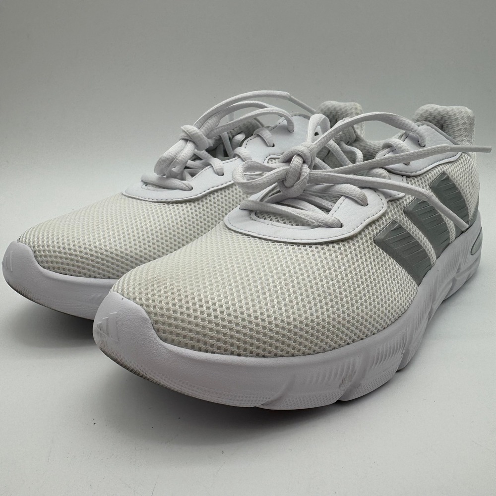 Adidas Cloudfoam Flex Lace Running Shoes‎ White Gray Women's Size 8.5